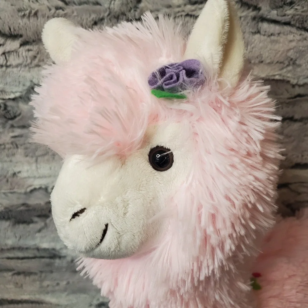 MTY International Valentine Pink Llama Plush Stuffed Animal 2020 19.5